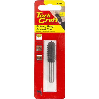Rotary Rasp Round End 11mm X 30mm X 1/4' Shank